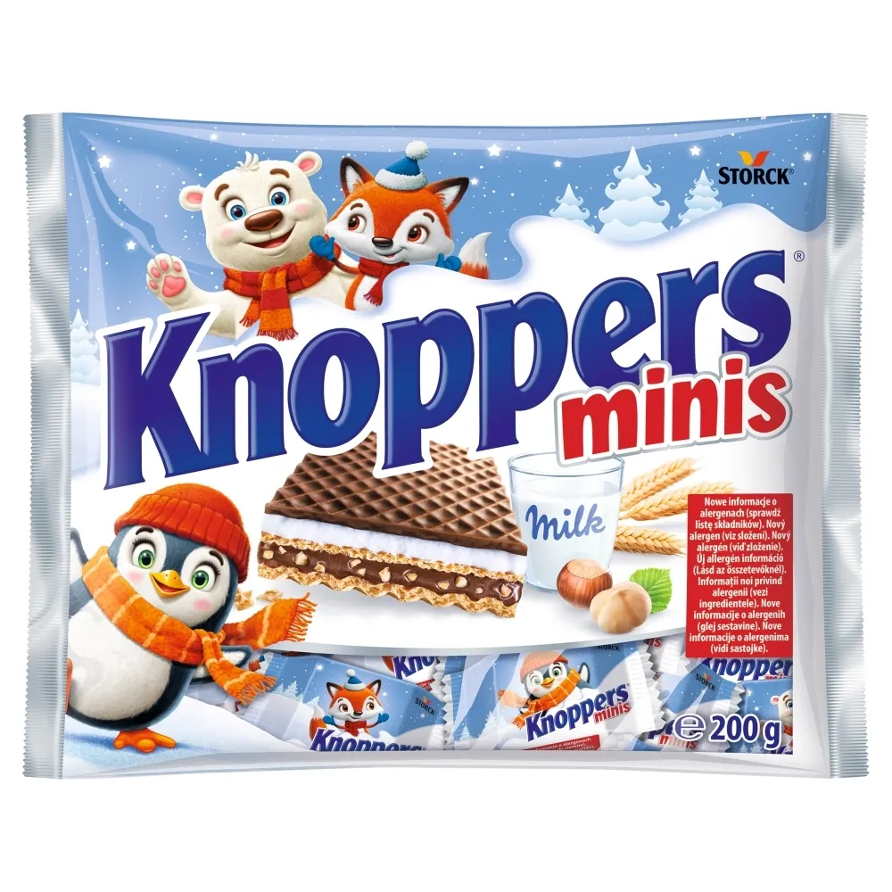 Knoppers Minis Wafelek nadziewany 200 g