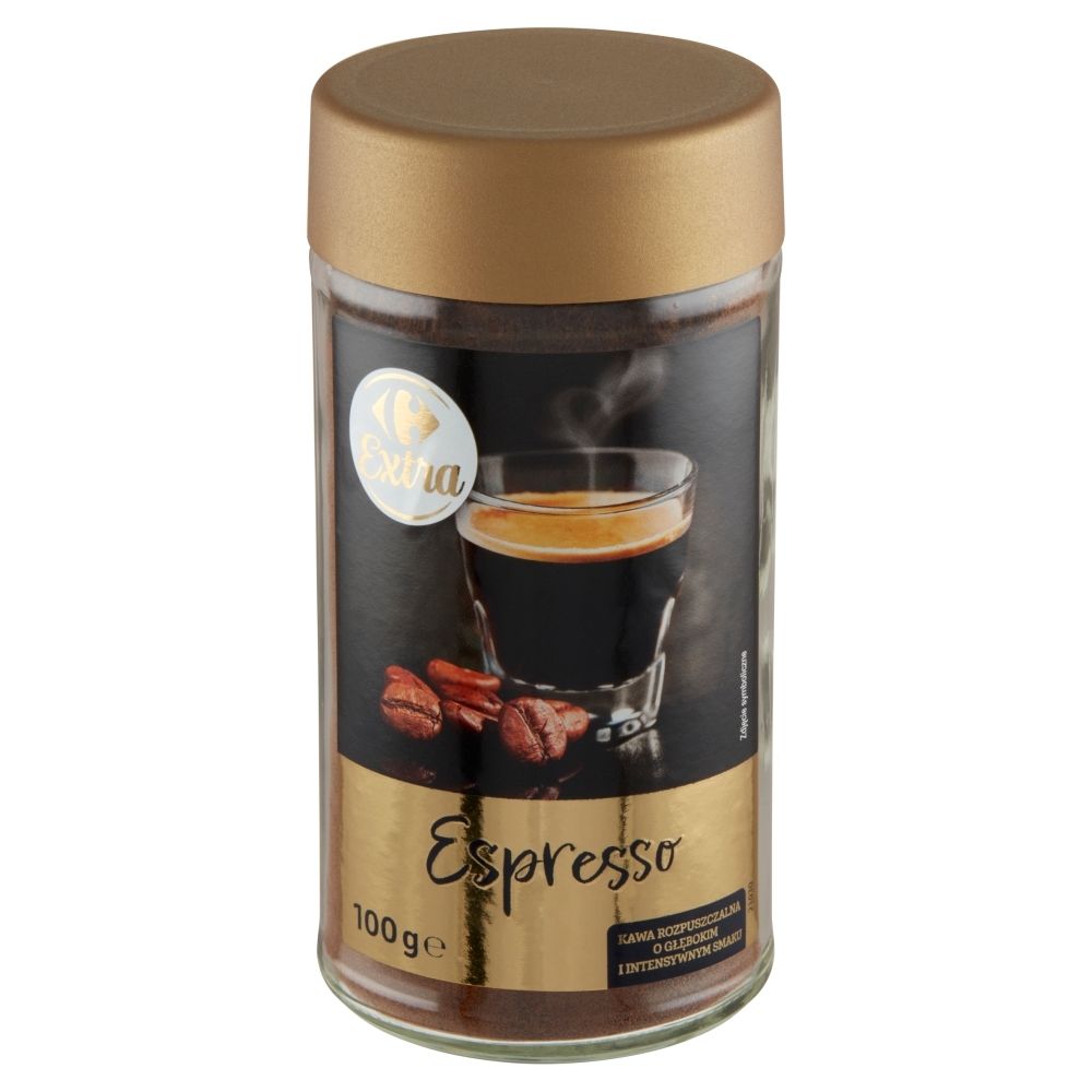Carrefour Extra Espresso Kawa rozpuszczalna 100 g