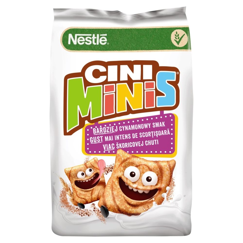 Nestlé Cini Minis Zbożowe kwadraciki o smaku cynamonowym 450 g