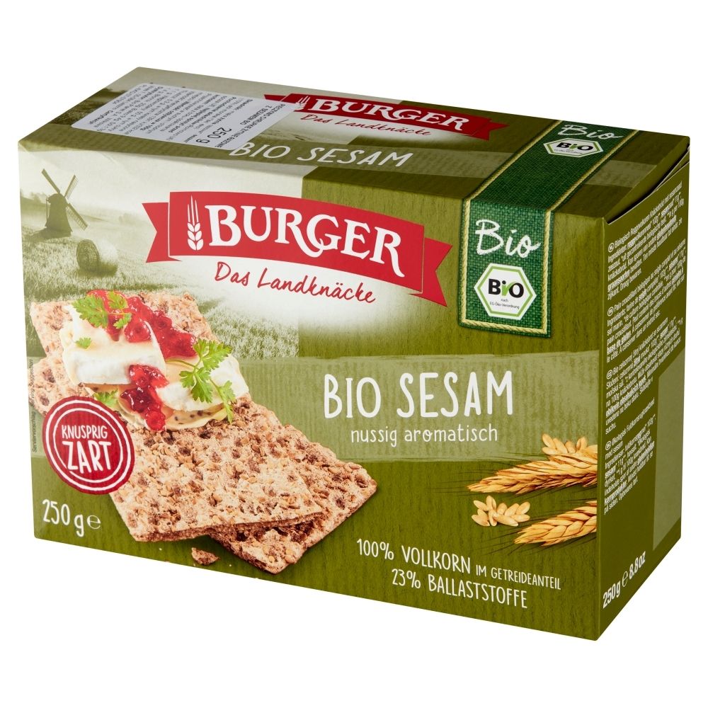 Burger PIECZYWO CHRUPKIE ŻYTNIE RAZOWE Z SEZAMEM BIO 250 g -