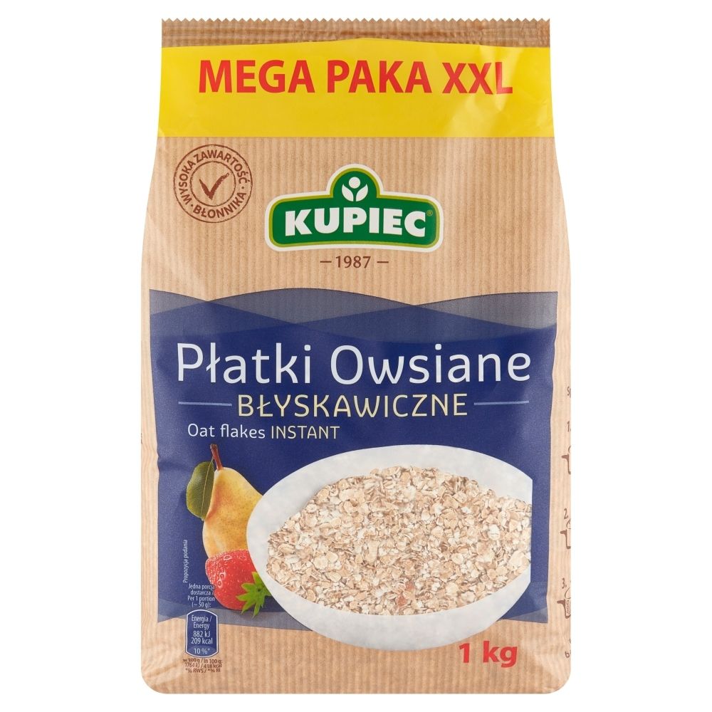 Kupiec Płatki owsiane błyskawiczne 1kg