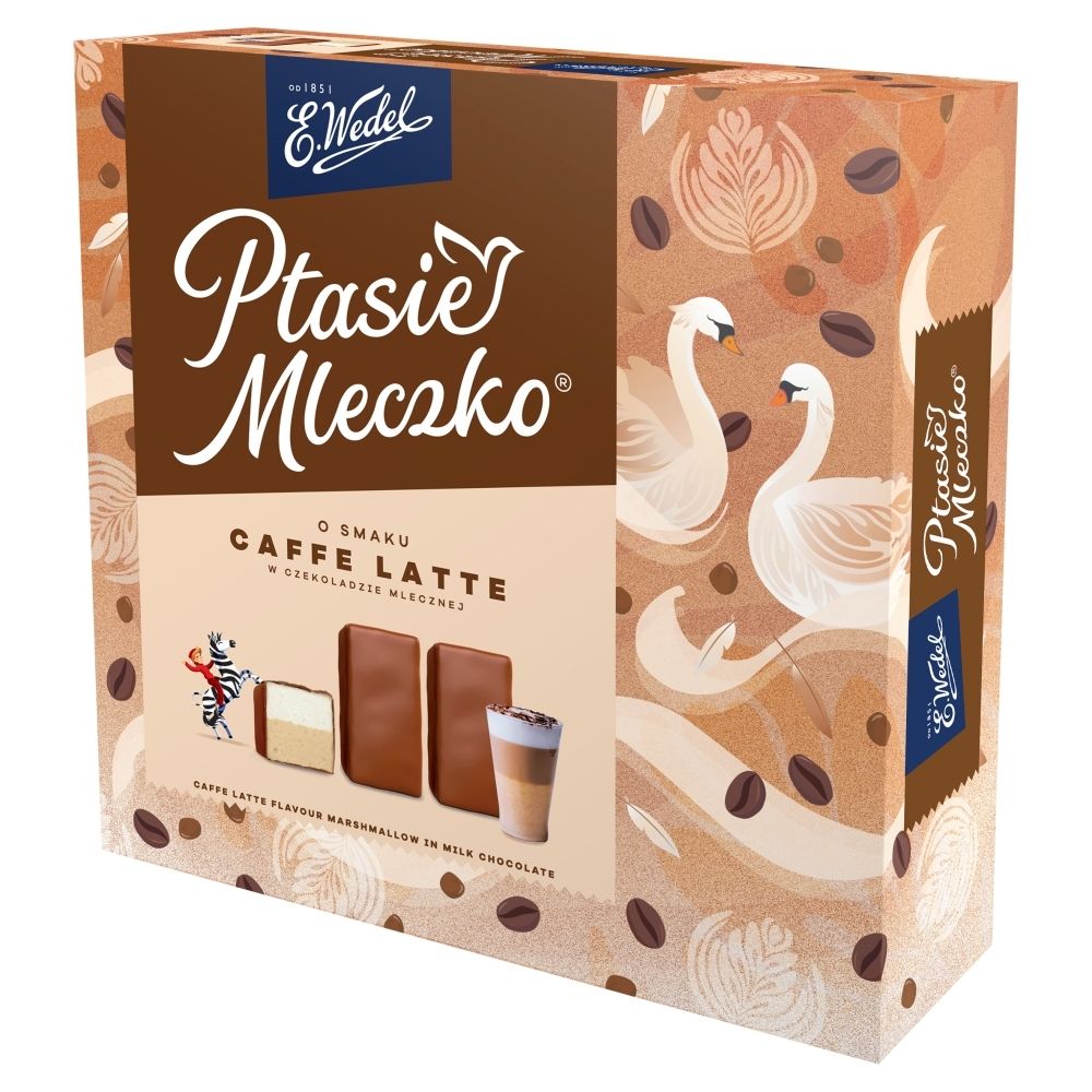 E. Wedel Ptasie Mleczko o smaku caffe latte w czekoladzie mlecznej 340g