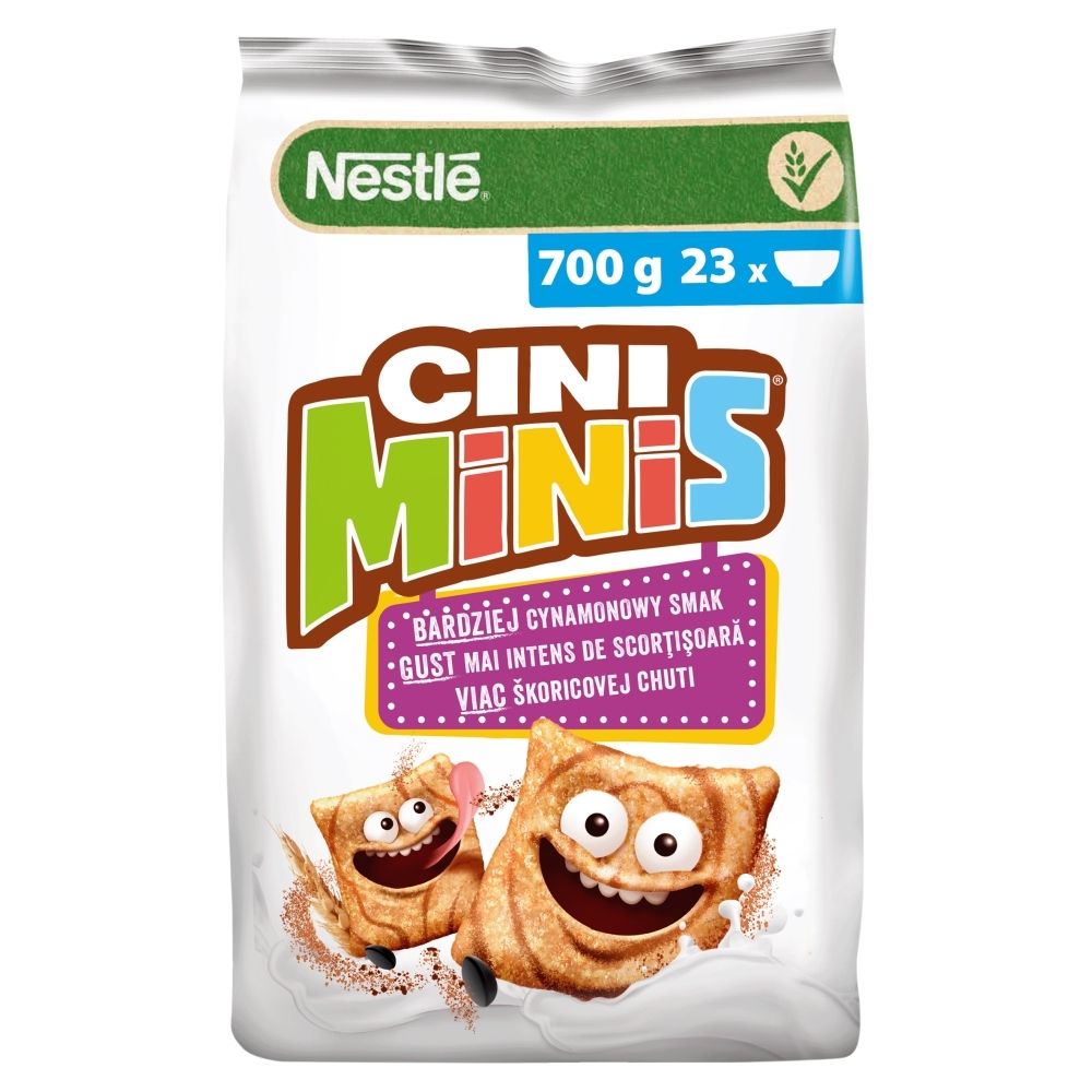 Nestlé Cini Minis Zbożowe kwadraciki o smaku cynamonowym 700 g