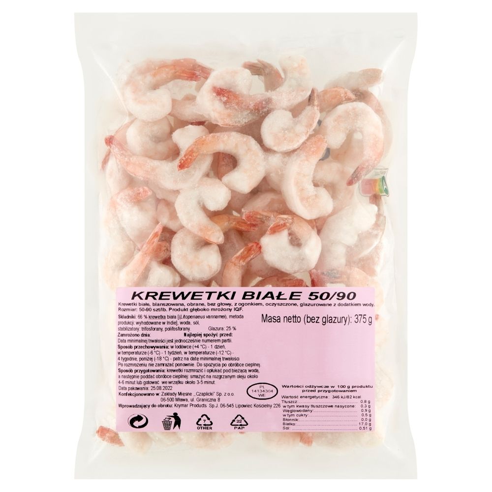 Simpl Krewetki białe 50-90 sztuk/lb 375 g