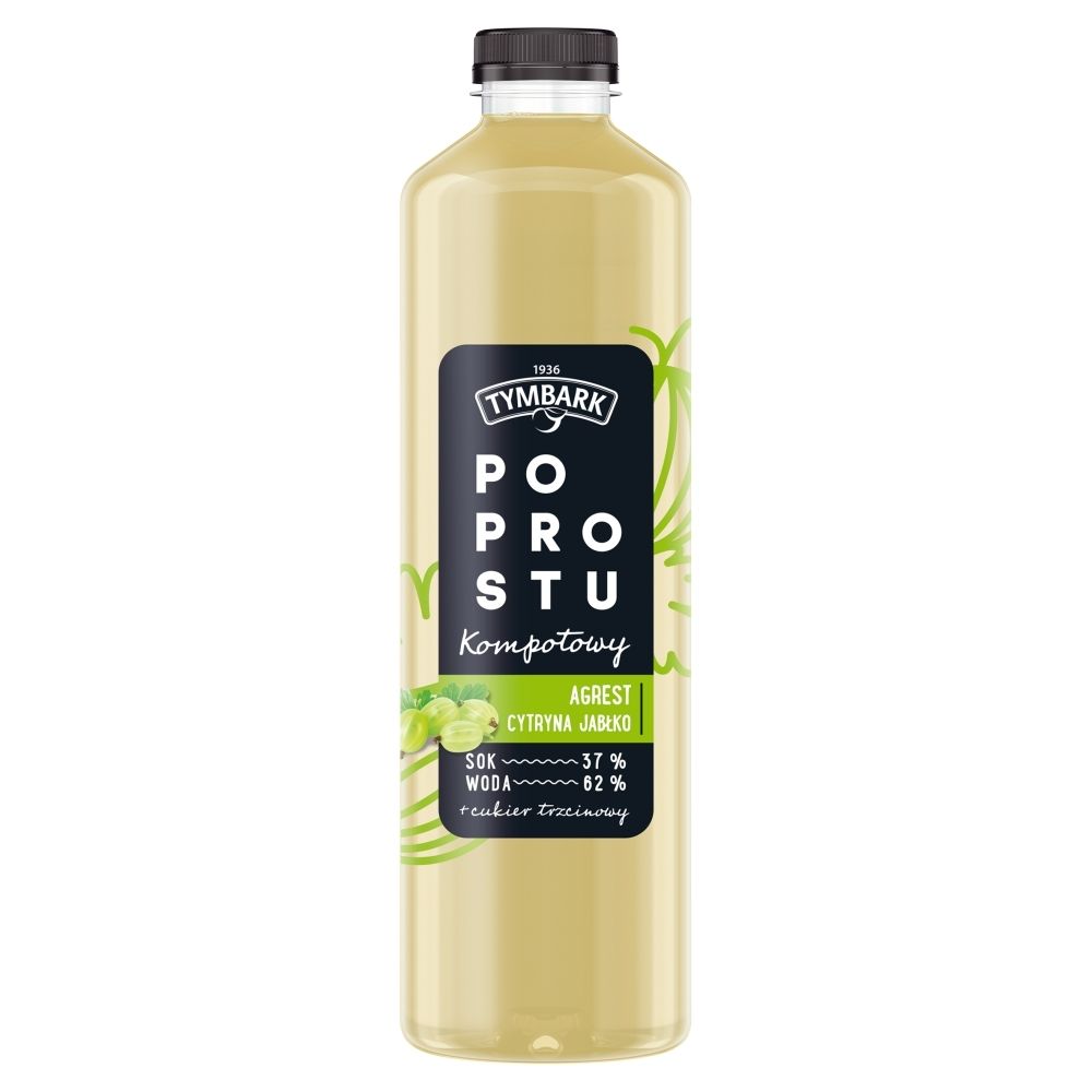 TYMBARK PO PROSTU NAPOJ KOMPOTOWY JABŁKO AGREST CYTRYNA 1,25L