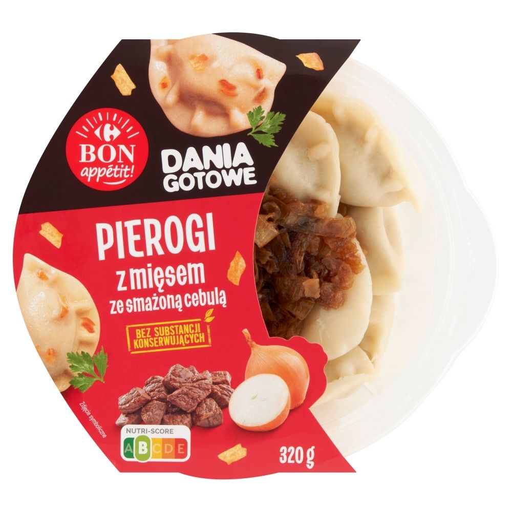 Carrefour Bon appétit! Pierogi z mięsem ze smażoną cebulą 320 g