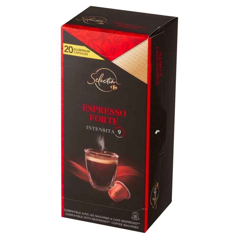 Carrefour Selection Espresso Forte Kawa mielona w kapsułkach 104 g (20 sztuk)