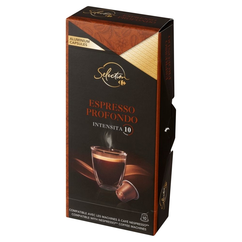 Carrefour Selection Espresso Profondo Kawa mielona w kapsułkach 52 g (10 sztuk)