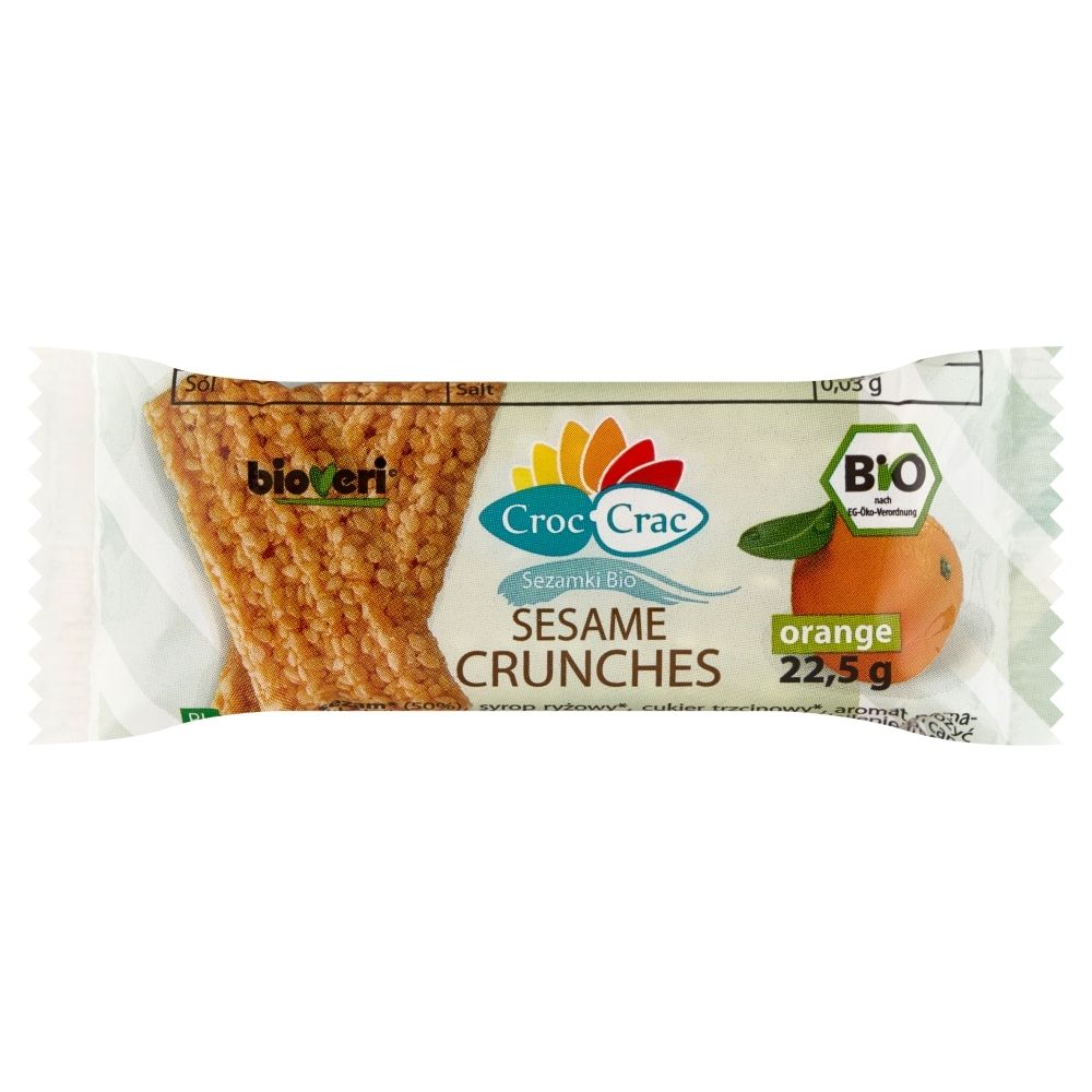 BIOVERI (sezamki i chałwa Croc Crac) Sezamki pomarańczowe BIO - Croc-crac - 22,5g BP-3375190410036