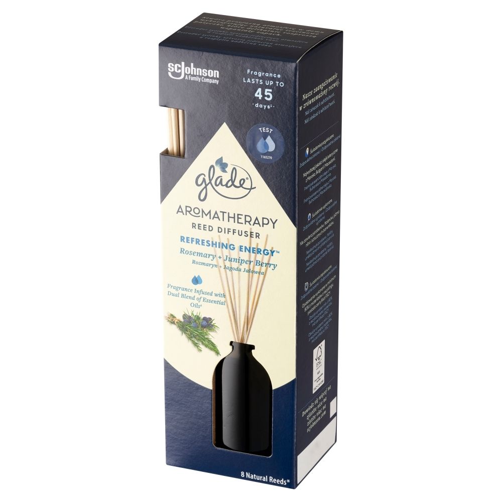 Glade® Aromatherapy Reed Diffuser - Refreshing Energy™, Odświeżacz Powietrza Pachnące Patyczki 80Ml