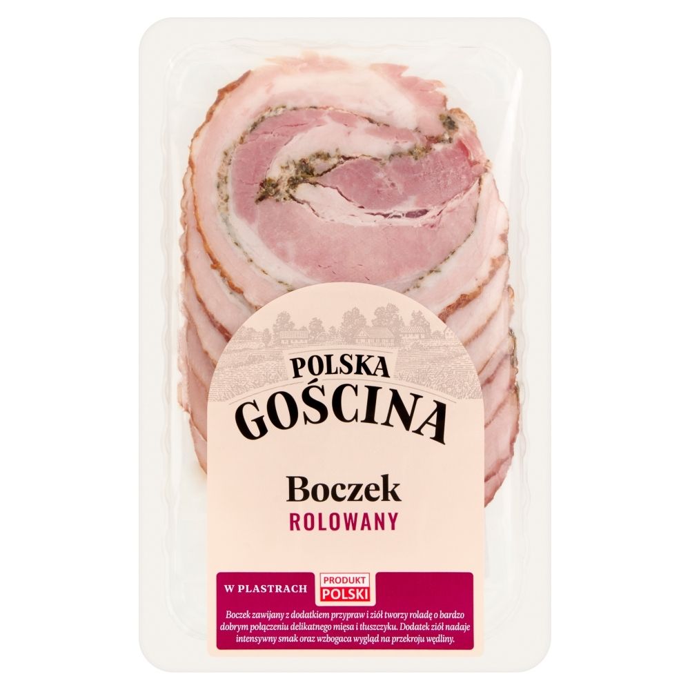 Polska gościna Boczek rolowany w plastrach 100 g