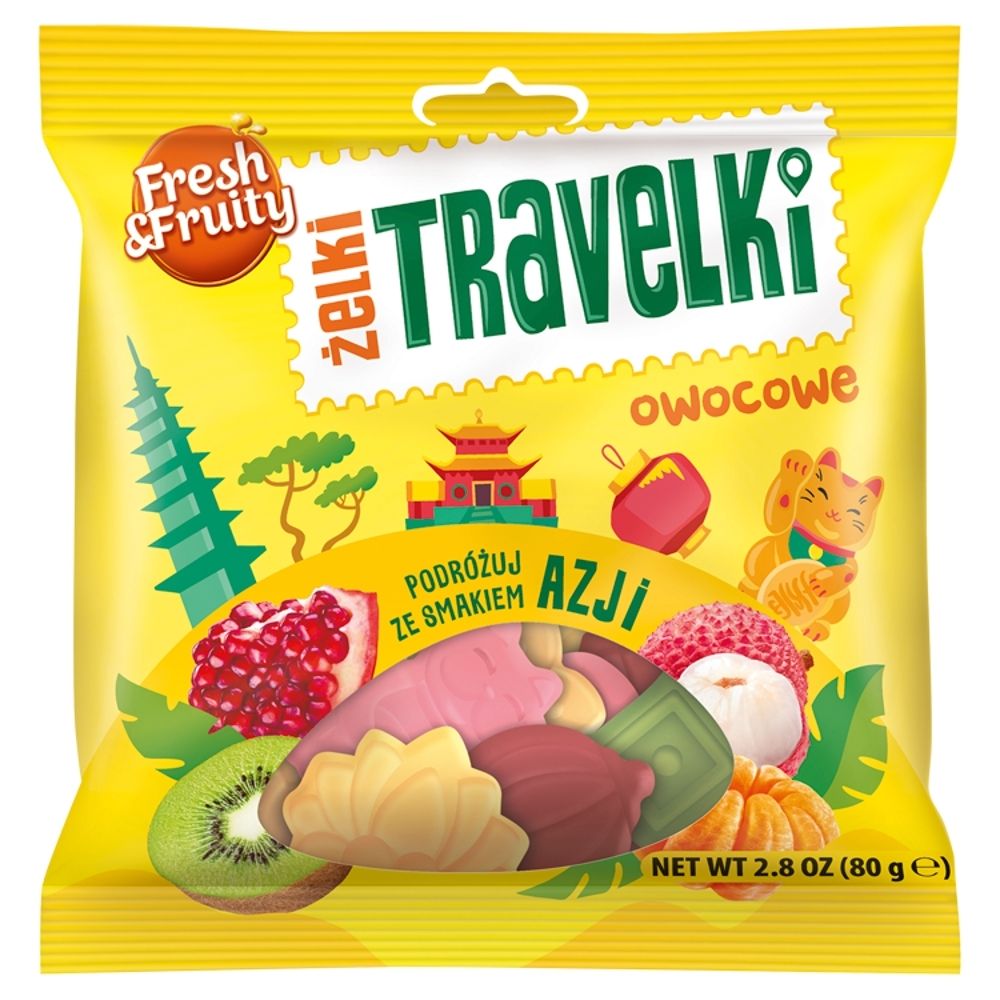 Żelki Travelki Smaki Azji Fresh&Fruity 80G