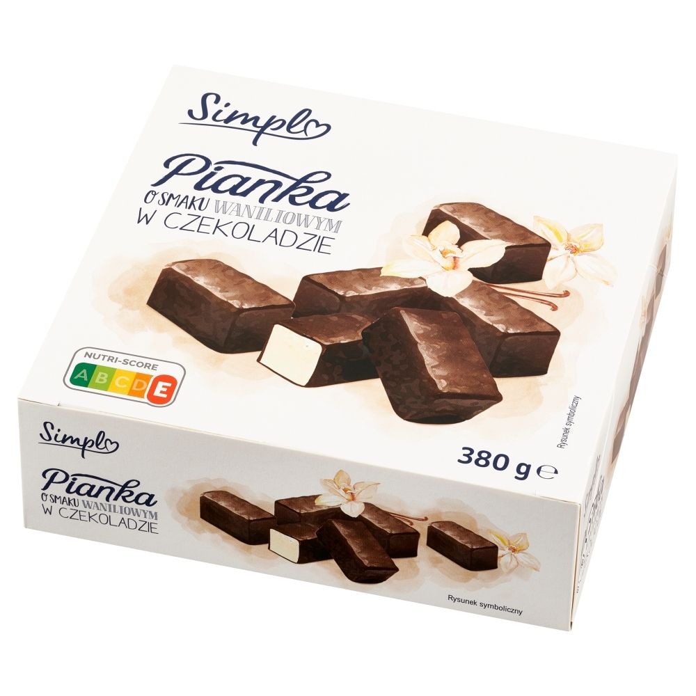 Simpl Pianka o smaku waniliowym w czekoladzie 380 g