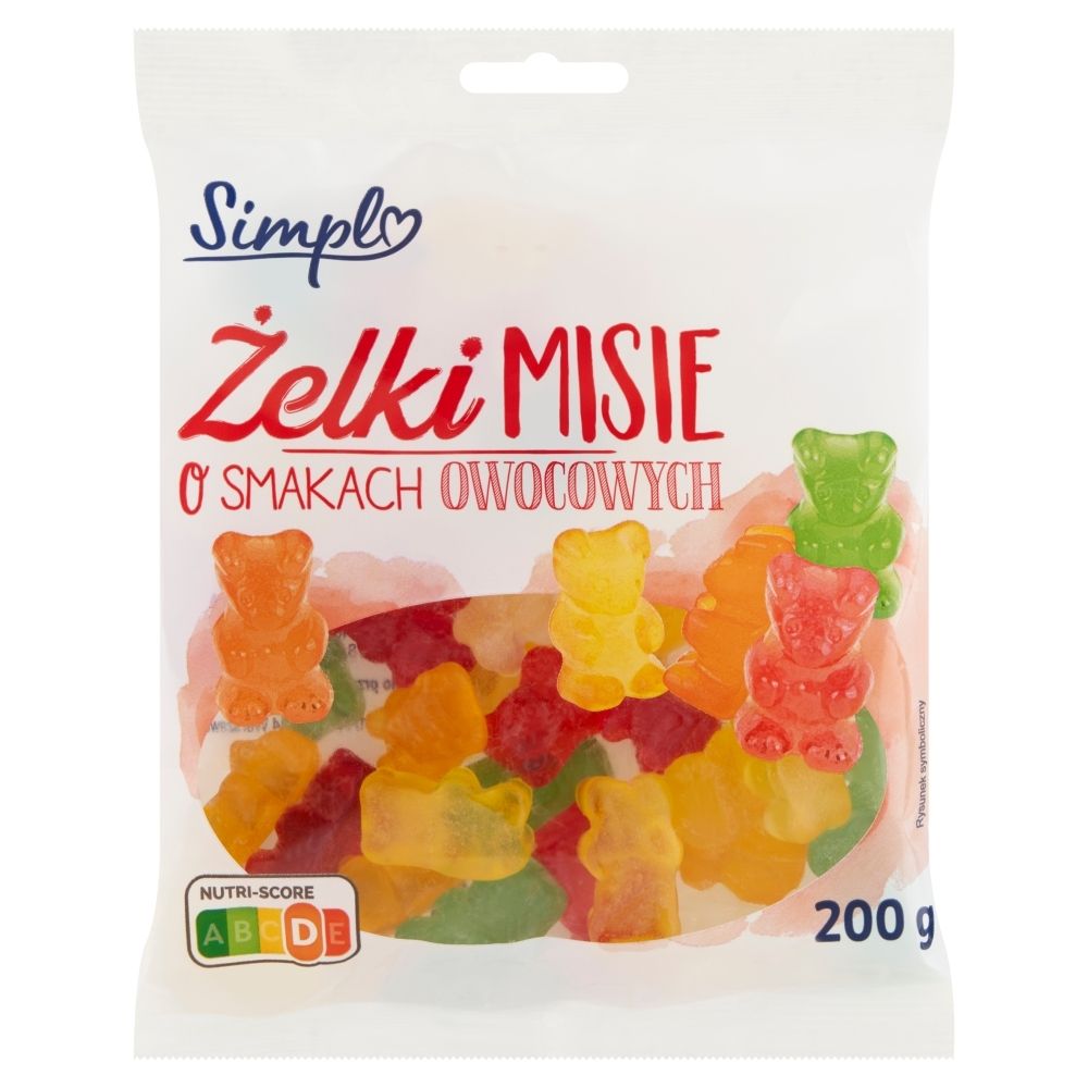 Simpl Żelki misie o smakach owocowych 200 g