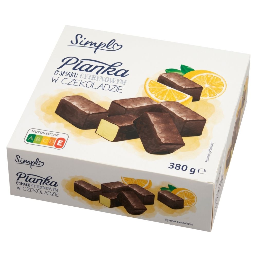 Simpl Pianka o smaku cytrynowym w czekoladzie 380 g