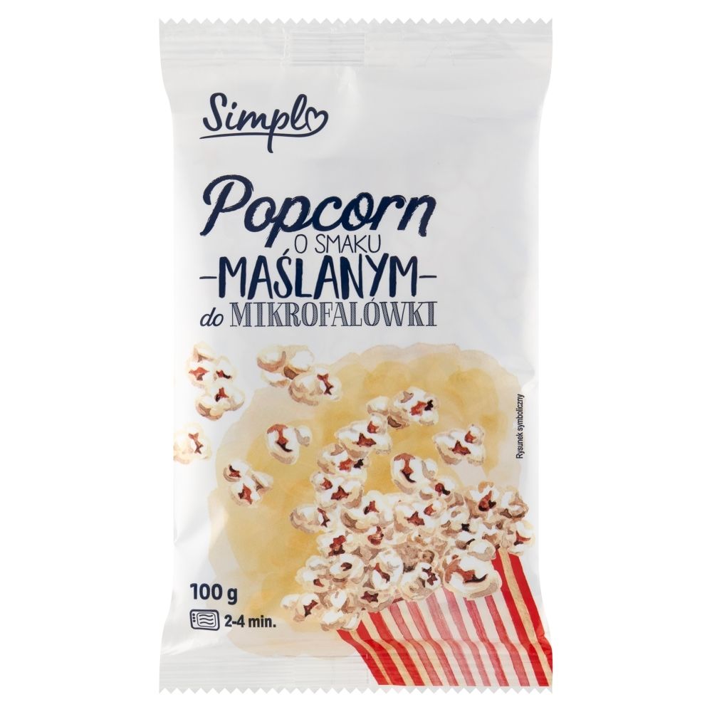 Simpl Popcorn o smaku maślanym do mikrofalówki 100 g