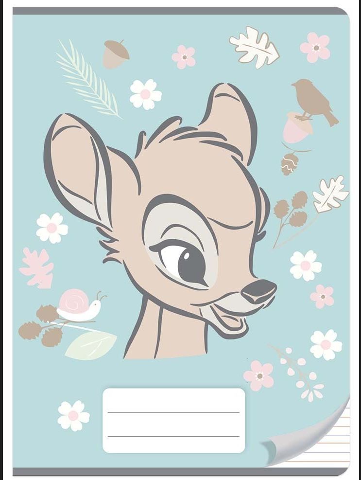 ZESZYT A5/16k. kolorowe trzy linie / BAMBI