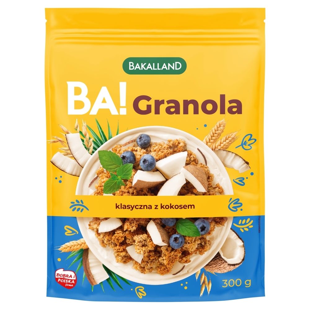 Bakalland BA! Granola klasyczna z kokosem 300 g