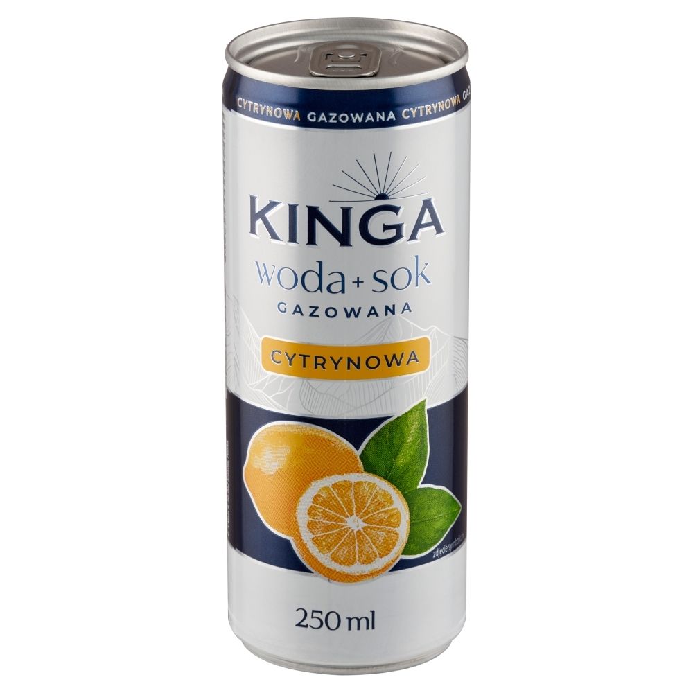 Kinga Napój woda + sok gazowana cytrynowa 250 ml