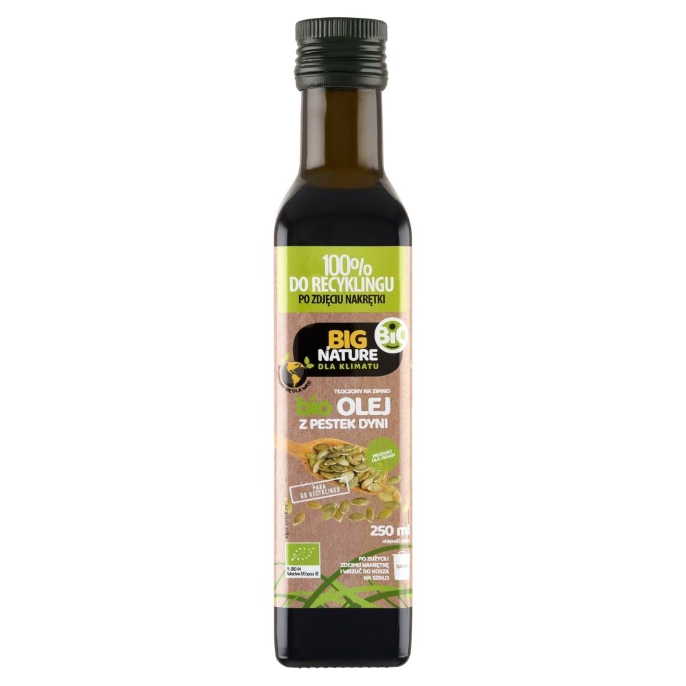 Big Nature Olej z pestek dyni tłoczony na zimno 250 ml Bio