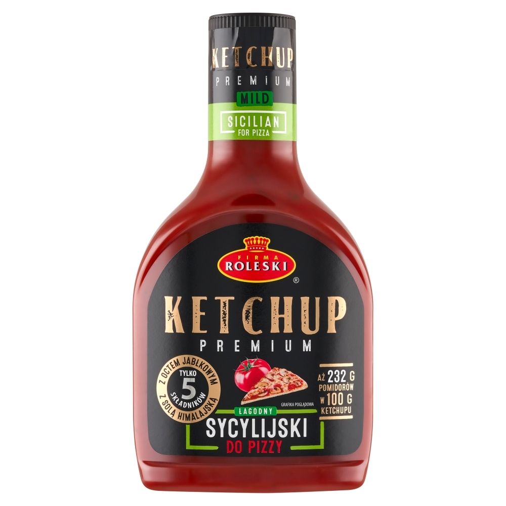 Roleski Ketchup Sycylijski do Pizzy Premium Wegański 465g -