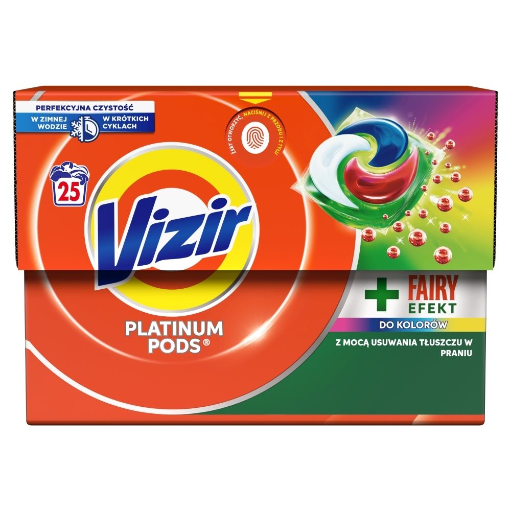 Vizir Platinum PODS Color, + Fairy Effect Kapsułki do prania, 25 prań