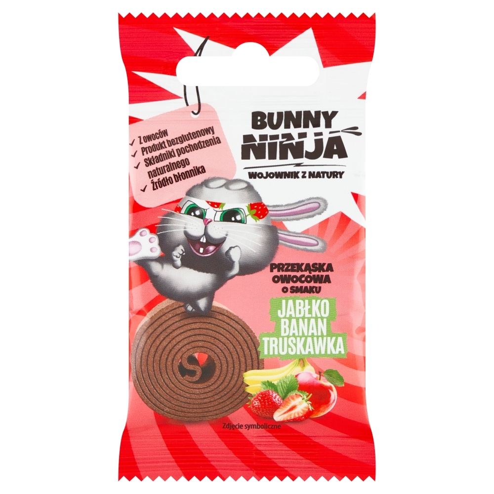 przekąska owocowa o smaku jabłko-banan-truskawka