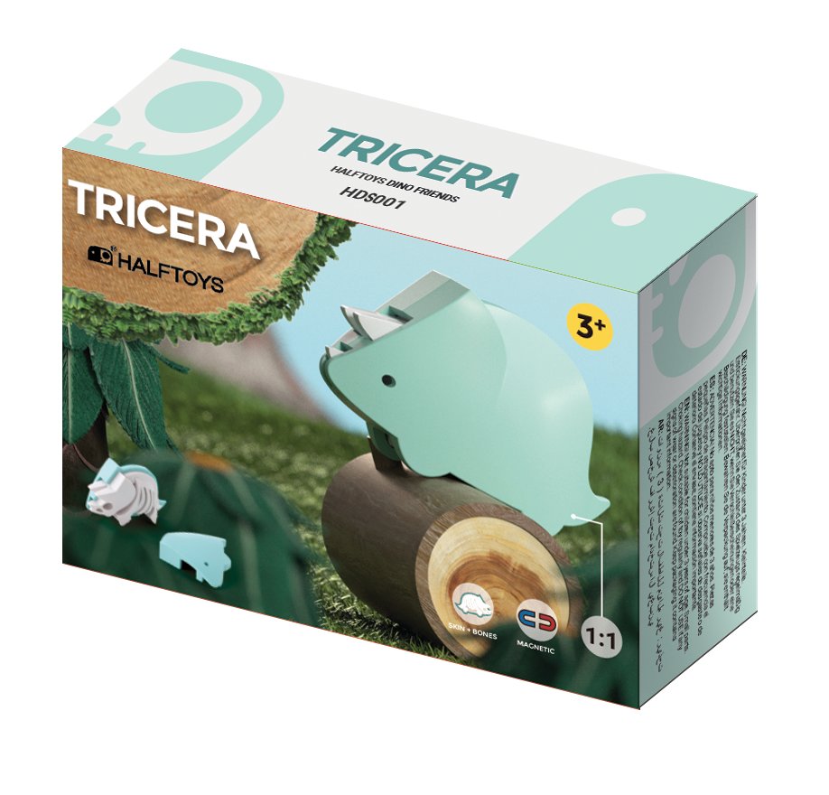 Magnetyczny Składany Triceratops