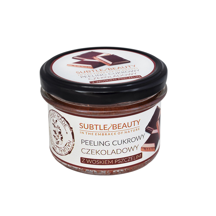 Subtle Beauty, Peeling Cukrowy z Woskiem Pszczelim - Czekolada, 235ml