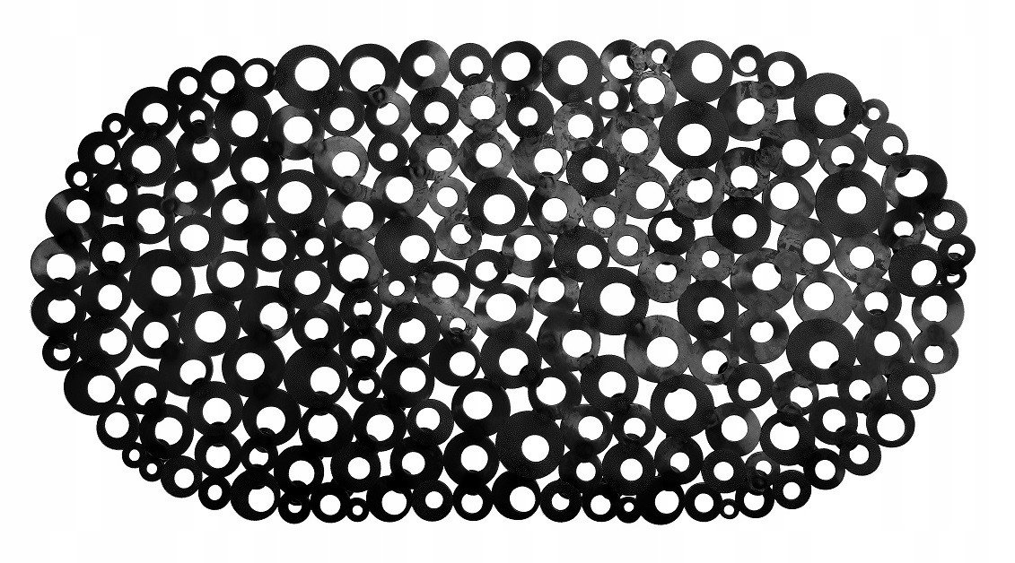 Mata łazienkowa antypoślizgowa do wanny czarna 69 x 39 cm