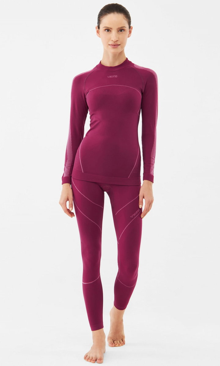 Komplet bielizny damskiej termoaktywnej Viking Primeone 4600 fuksja - S