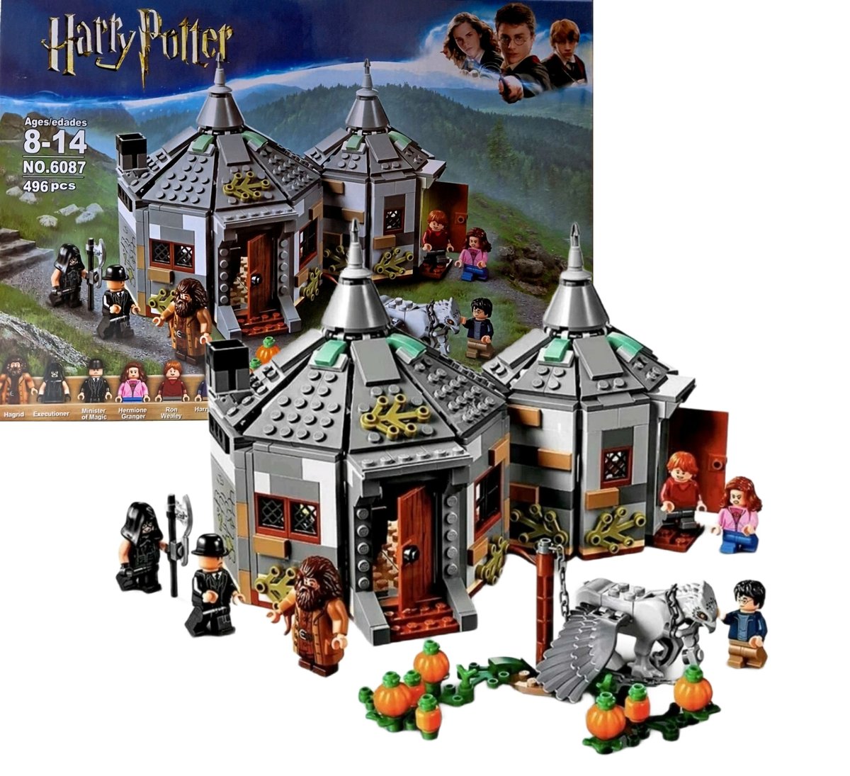 Klocki Harry Potter Chatka Hagrida 496 elementów Dom Gajowego Hogwartu