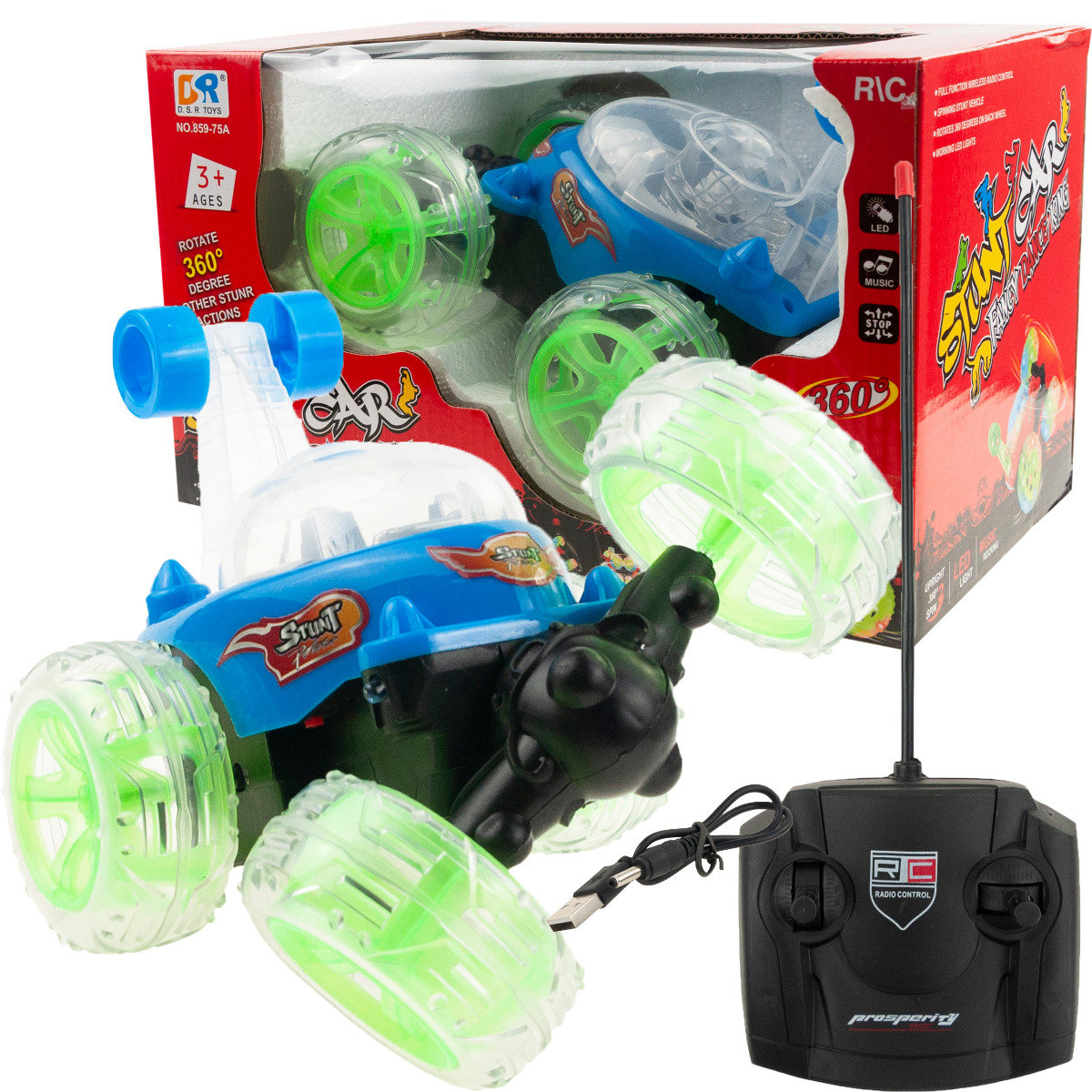 SAMOCHÓD TWISTER AUTO ZDALNIE STEROWANY AKROBATA KASKADER NA PILOT TUMBLER