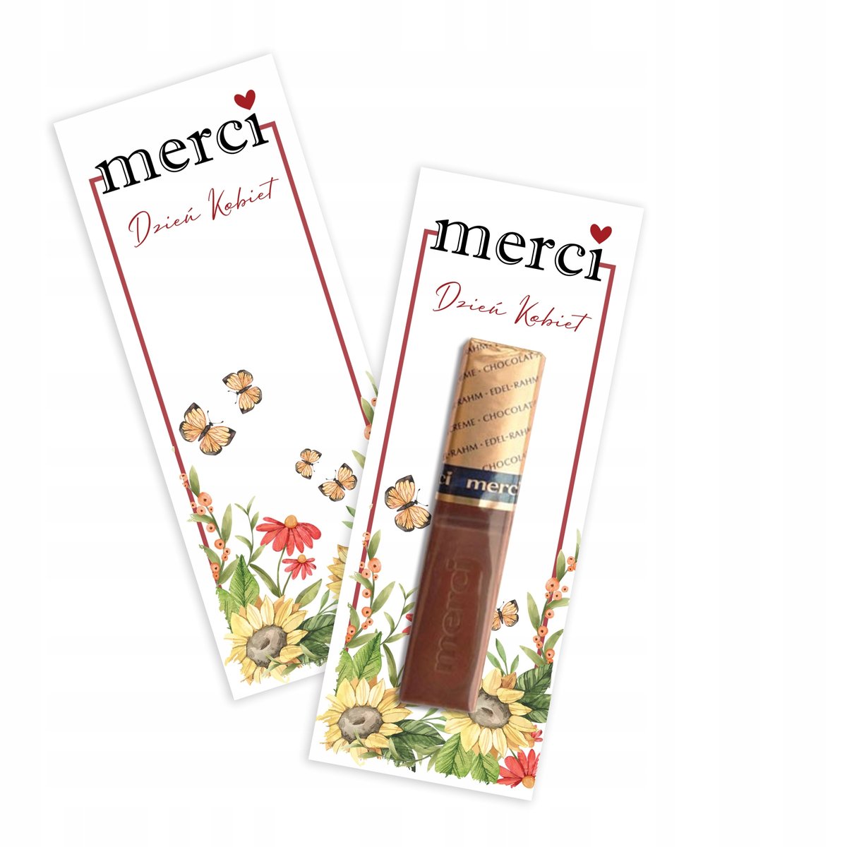 UPOMINEK MERCI PREZENT NA DZIEŃ KOBIET KWIATY Y7