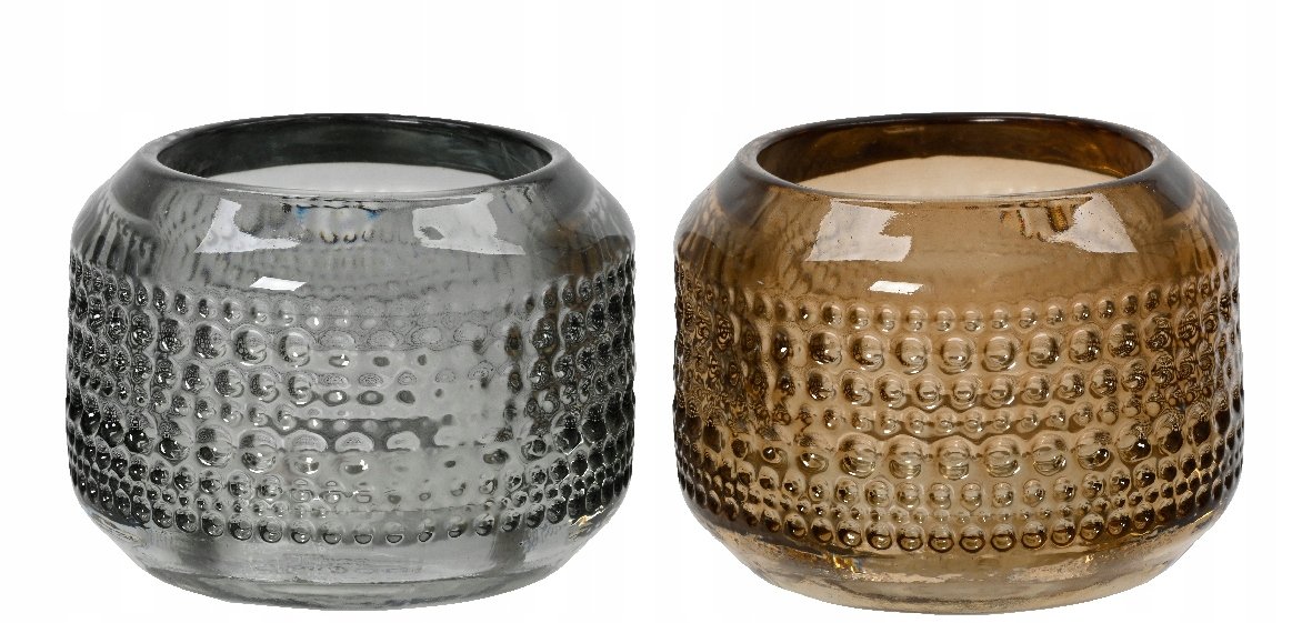 Świecznik szklany na świece ozdobny 8,2 x 5,8 cm 1szt