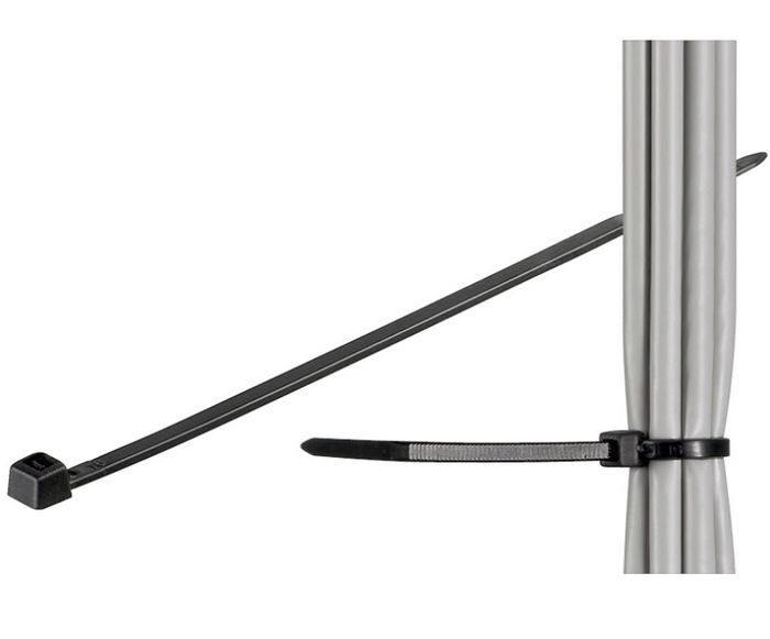 MicroConnect Cable tie 100pcs Black CABLETIE3
