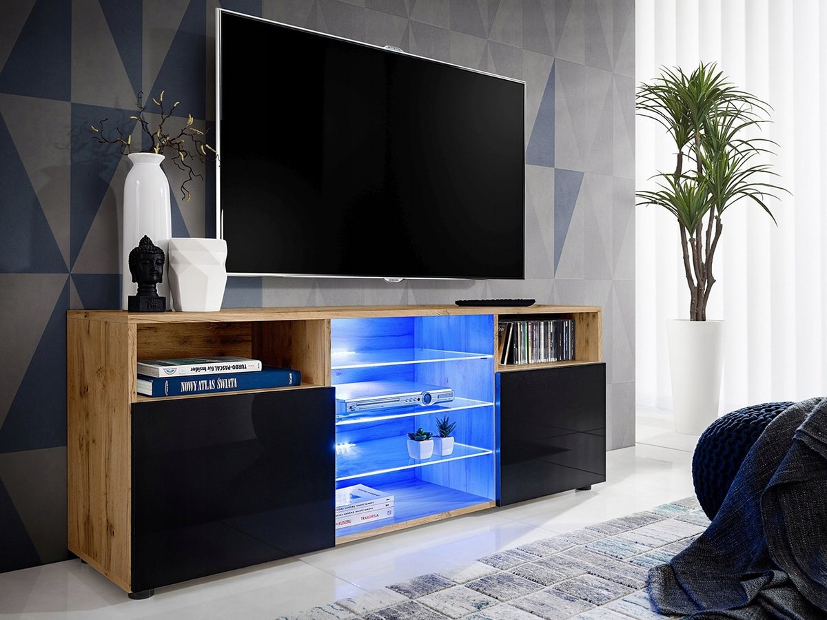 Szafka RTV Wiele Kolorów POLSKI PRODUKT Komoda Pod Telewizor RGB LED Pilot