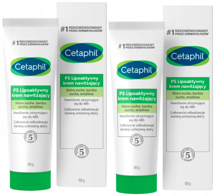 Cetaphil Ps Lipoaktywny Krem nawilżający 2x100 g
