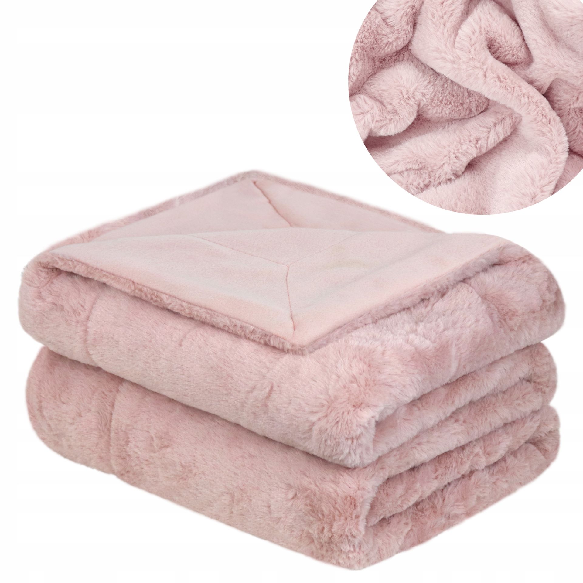 Futrzany Koc Pled Kapa 130x150 Futro Królika