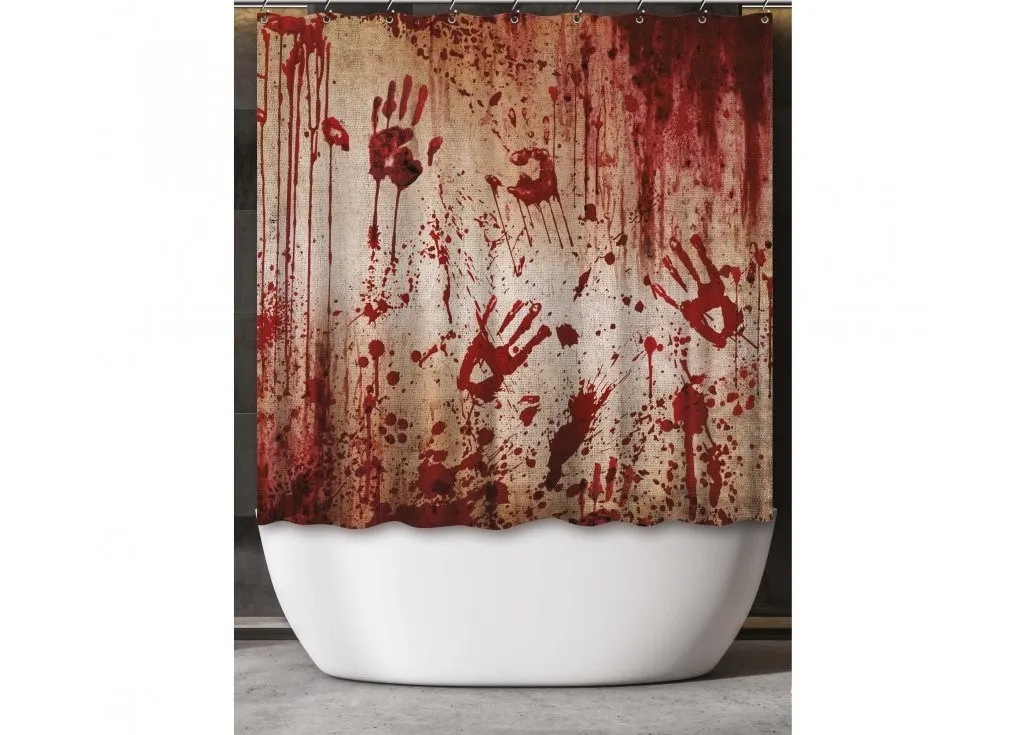 Zasłona prysznicowa krwawa 200x180cm Halloween