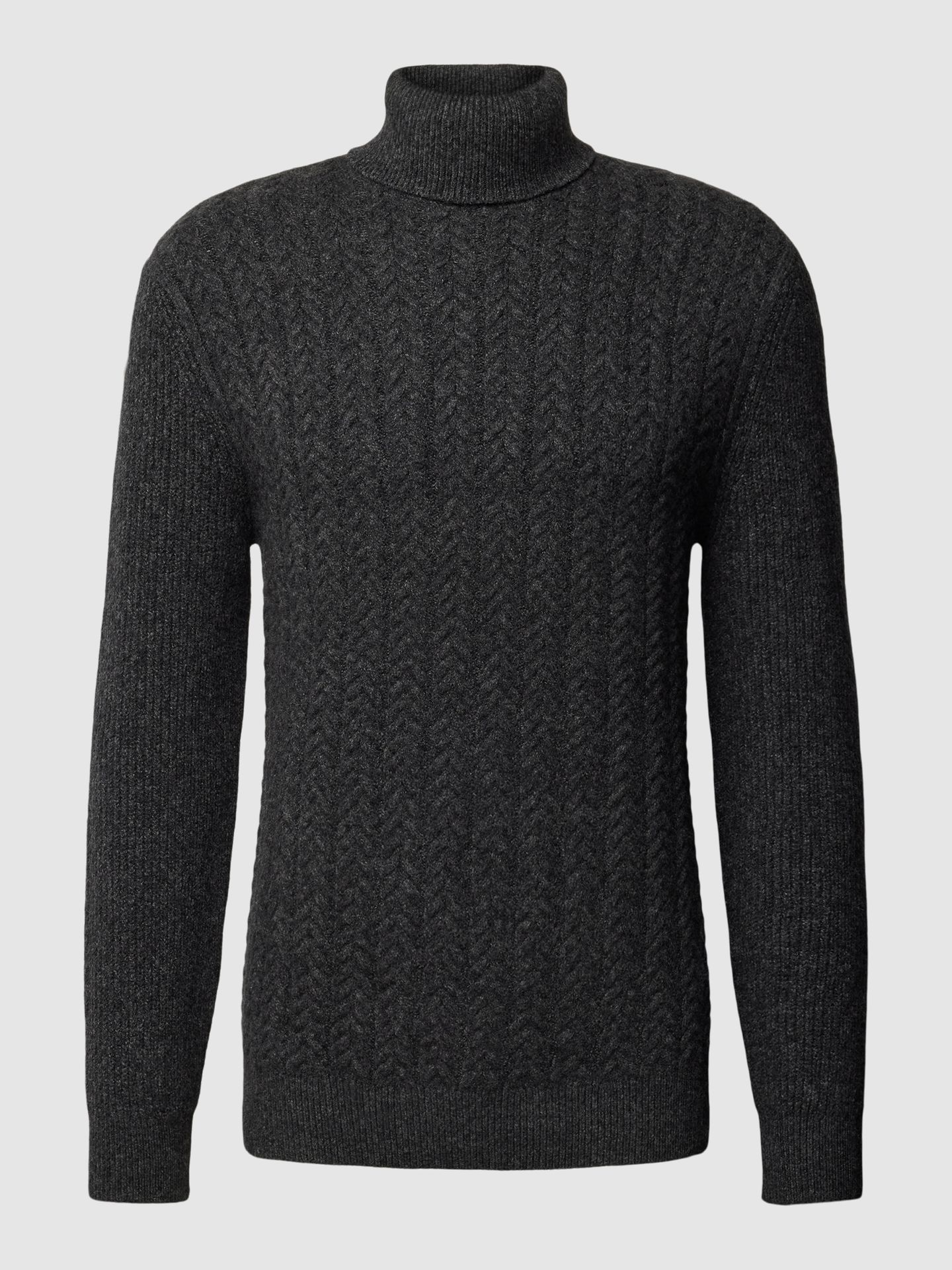 Sweter z dzianiny z golfem