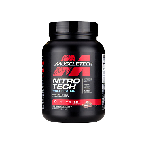 MUSCLE TECH Nitro Tech Whey Protein - 908g - Milk Chocolate - Odżywki około treningowe