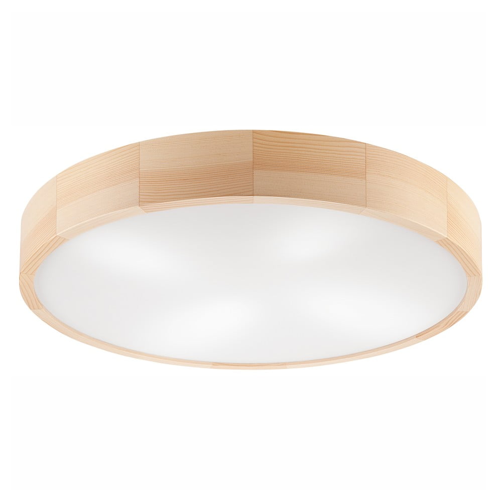 Jasnobrązowa lampa sufitowa z szklanym kloszem ø 58 cm Eveline – LAMKUR