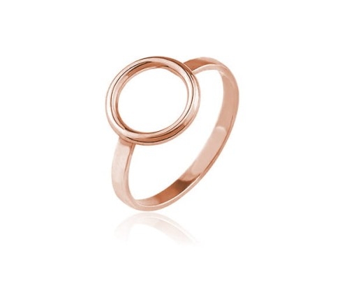 Pierścionek minimalistyczny z kołem Tuva - rose gold