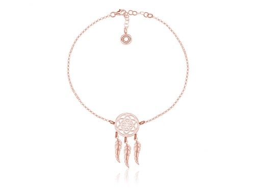 Bransoletka Dreamcatcher Łapacz Snów - rose gold