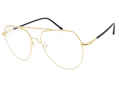 Oprawa korekcyjna złota metalowa F627 Z