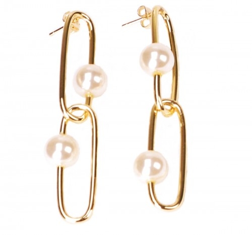 Kolczyki długie z perłami