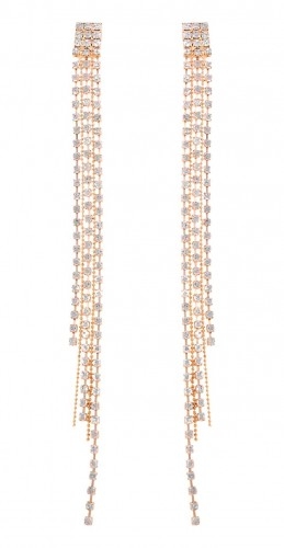 Kolczyki, sztyfty, długie, opadające cyrkonie 8