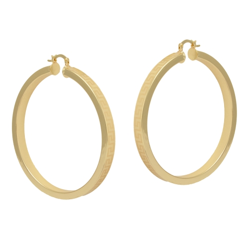 Kolczyki pozłacane , koła, grecki wzór na zewnętrznej stronie 23