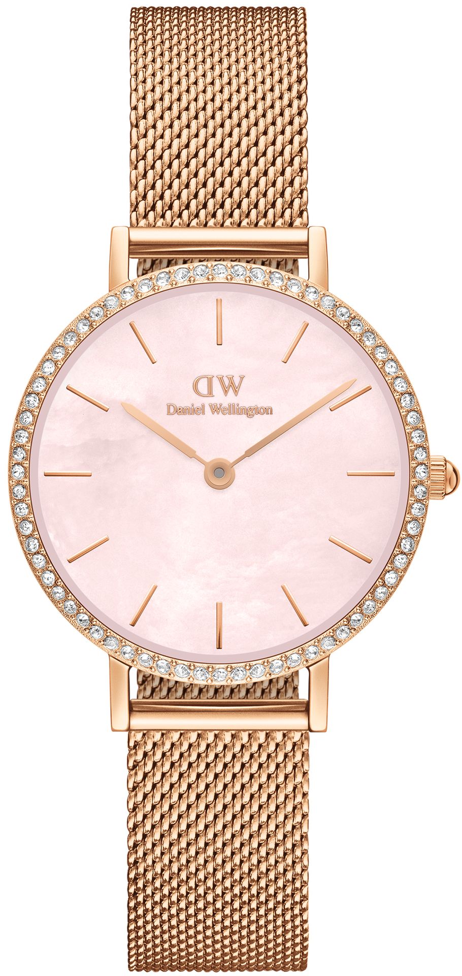 Zegarek Daniel Wellington DW00100663 Petite Lumine Bezel Melrose Pink MOP 28 mm -
